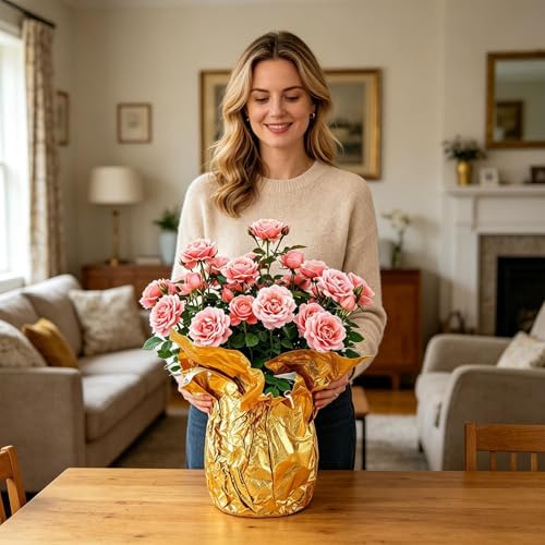Fundas florales para macetas de aluminio para decorar tu nuevo hogar 3