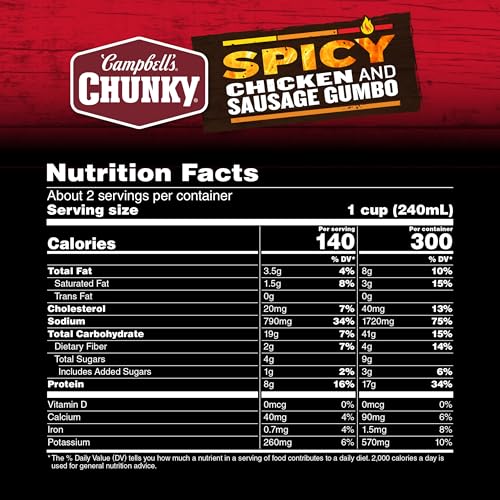 Image of Campbell's Chunky Soup, Spicy Chicken and Sausage Gumbo, 18.8 oz Can