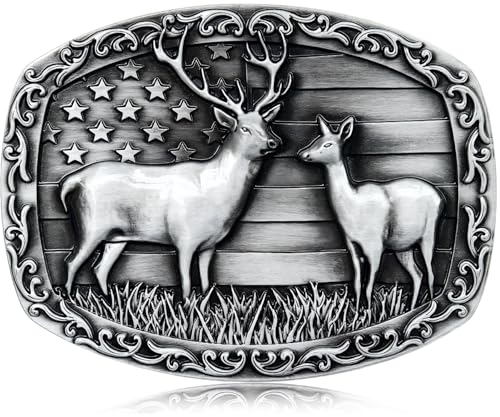 Image of Western Cowboy Belt Buckles Men - Western Belt Buckle Vintage Country Belt Buckle for Men Women Cowgirl Cowboy Gifts