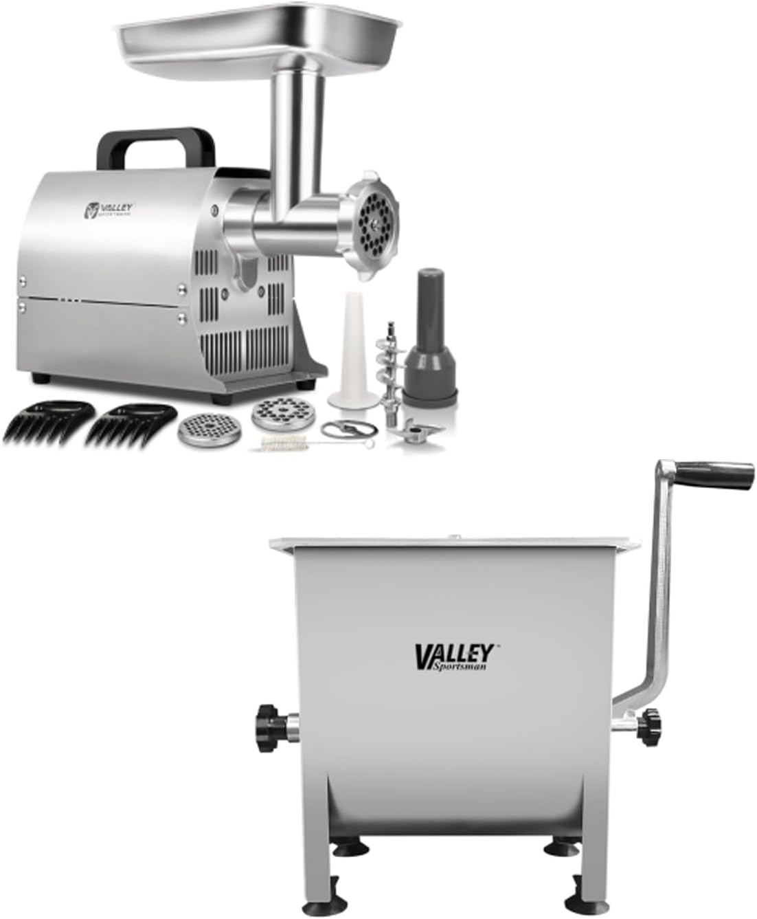 #8 Meat Grinder, Sausage Stuffer, Meat Mixer, Manually Cranked or Motorized