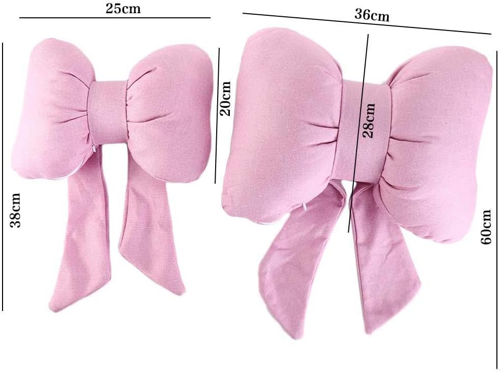 generic Linen Bow Car Headrest, Neck Protection Pillow Car Headrest Rest Neck Pillow Car Interior Accessories for Kids Adults(Waist Pillow,Pink), AM15SD0GP7ZUS