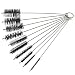 Produktbild Waykino 10 Stück Nylon Rohr Pinsel Stroh Set für Schmuck Reinigung, Trinkhalme, Gläser, Tastaturen