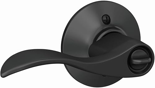 Miniatura 4 de Schlage F51A ACC 622 - Manija de puerta Accent cerradura de entrada con llave negro mate