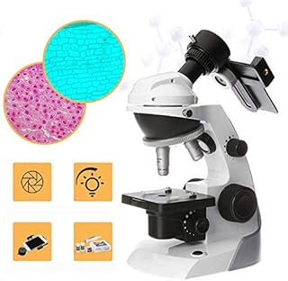 swift Compound Monocular Microscope 60X-200X, Microscopes for Kids STEM Kit with 42 PCS Accessories Including Smartphone Adapter, 10 PCS Blank Slides for Beginners Students