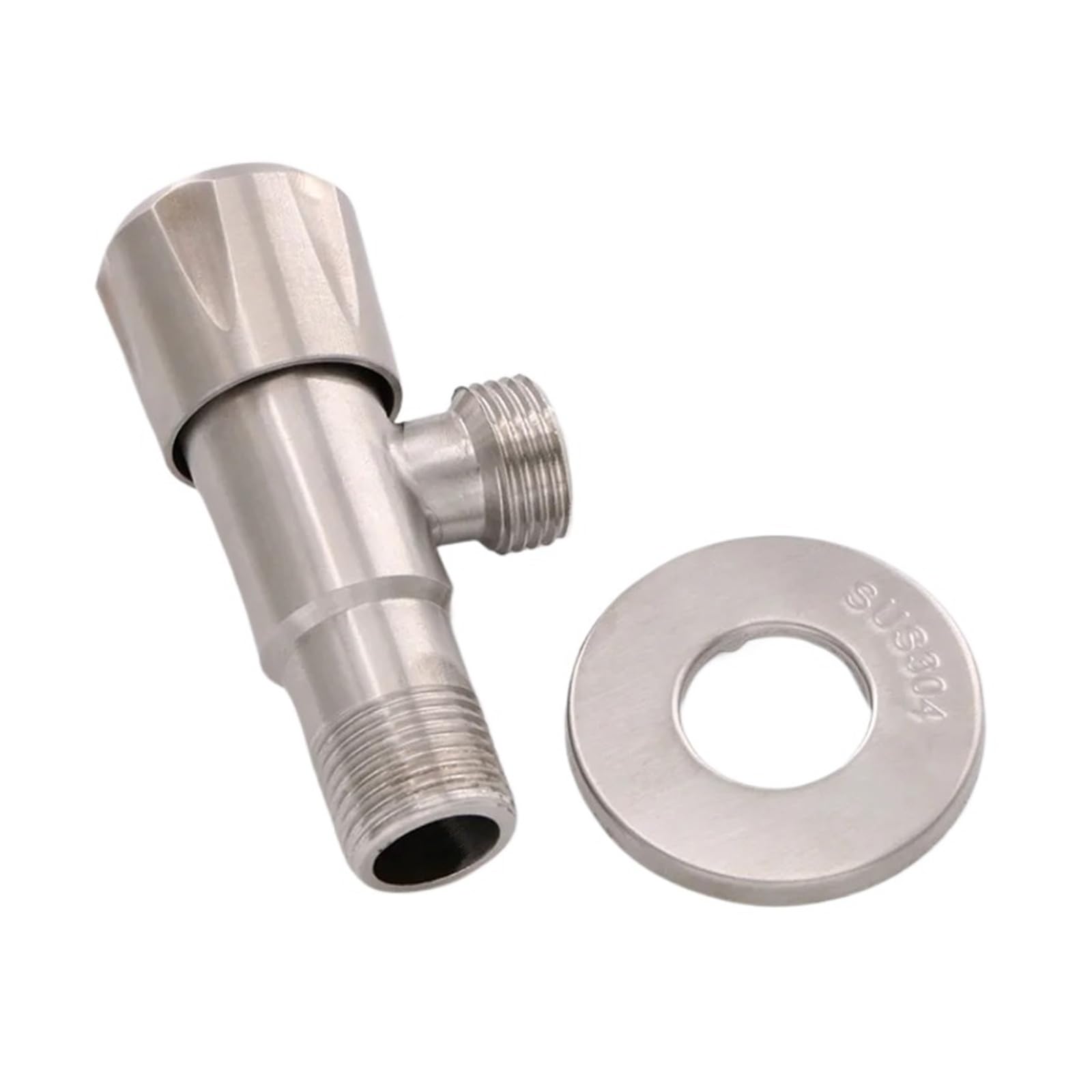 Bvhisehp A 304 Stainless Steel Ngle Valve With Brass Core Hot Cold Water Shutoff Valve For Toilet Water Heater Kitchen Bathroom(A)