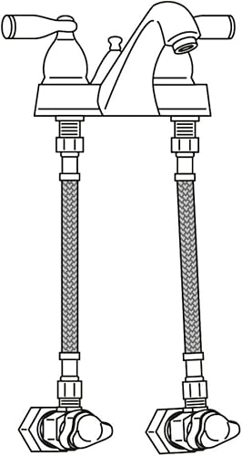 Miniatura 5 de Paquete de 2 PROCURU Conector de manguera de grifo FIP de 72 pulgadas de largo x 38 pulgadas Comp x 12 pulgadas, línea de suministro trenzada de