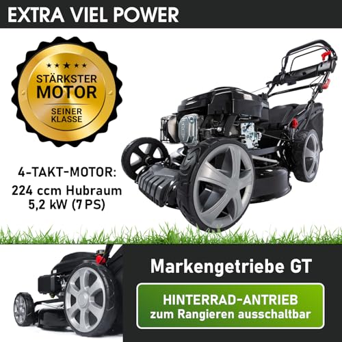 Brast Benzin Rasenmäher mit Antrieb, 5,2 kW (7 PS) und 48 cm Schnittbreite