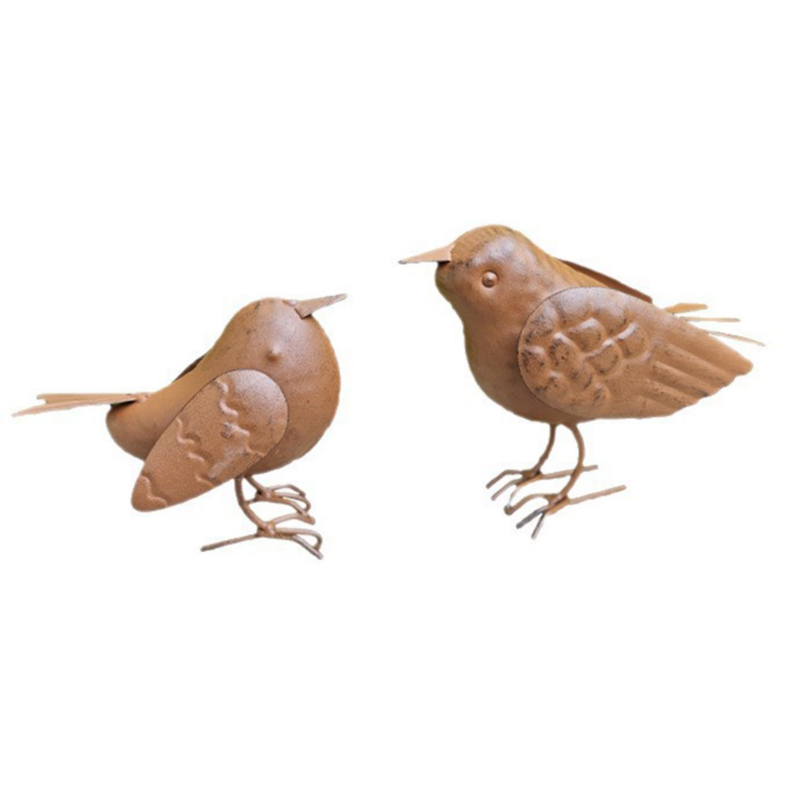 Piceioep 2Pcs Garden Statues Yard Ornament Iron Bird Ornament Animal Statue Sculpture Tree Decoration Outdoor Decoration Garden Iron Bird Yard