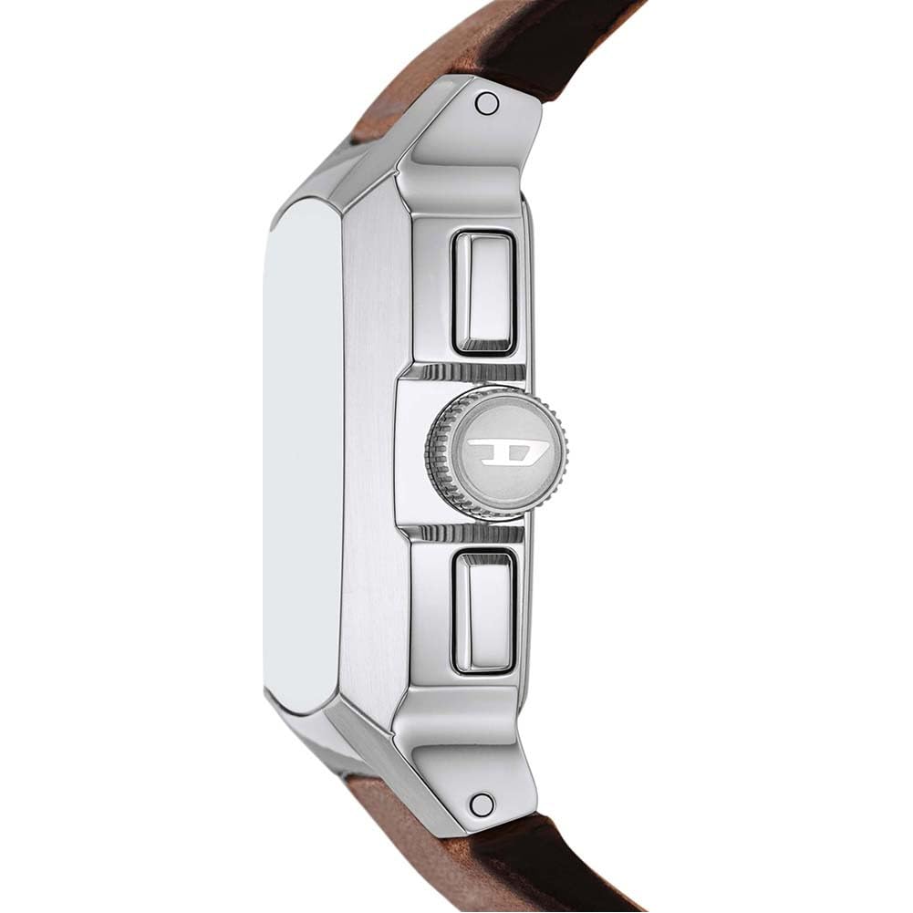 Diesel Reloj Cliffhanger para Hombre, Movimiento cronógrafo de Cuarzo con Correa de Acero Inoxidable o Piel