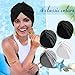 SATINIOR 4 Pieces Turbans for Women Soft Pre Tied Knot Fashion Pleated Cancer Turban Cap Chemo Headwrap Sleep Hat, 4 Colors(Black, Grey, Light Grey, Light White)