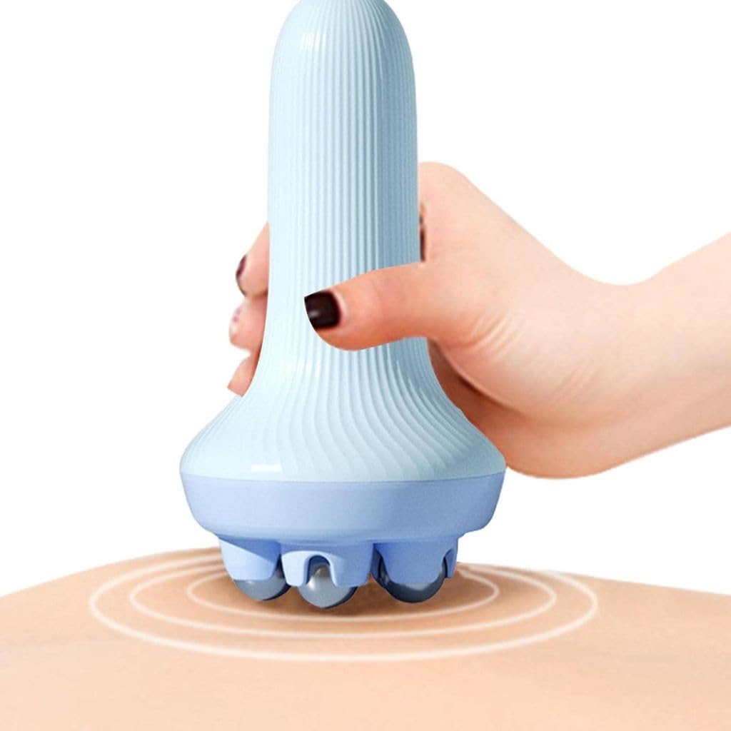 Trifecta Held Massager Lymphatic Drainage Mushroom Massage Tool for Muscle, Neck, Leg, Shoulder, Foot Pain Relief with Roller Ball Back Scratcher Back Massager (Blue, Pack of 1) Trifecta Held Massager Lymphatic Drainage Mushroom Massage Tool for Muscle, Neck, Leg, Shoulder, Foot Pain Relief with Roller Ball Back Scratcher Back Massager (Blue, Pack of 1)