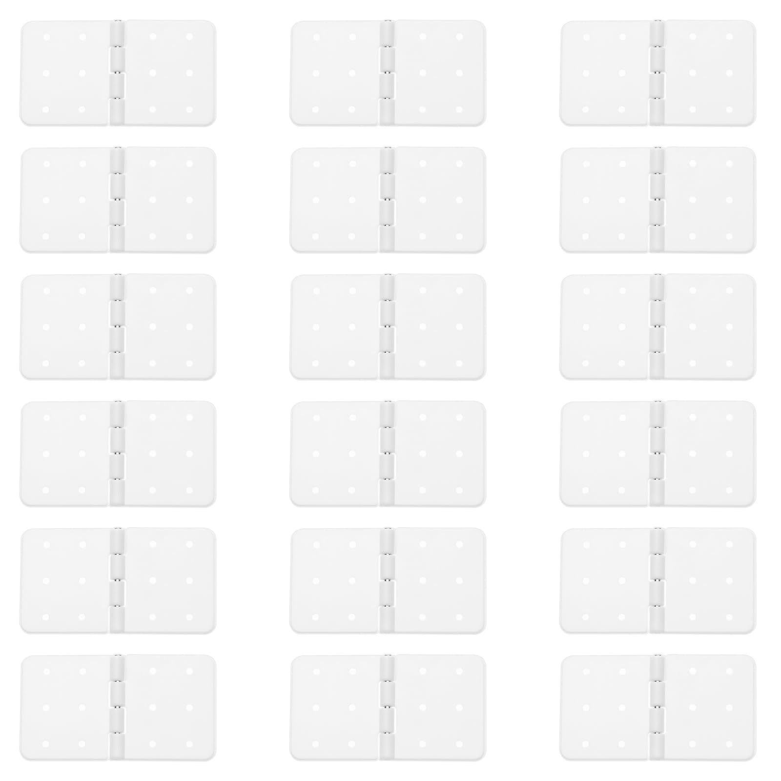 30 bisagras de avión RC de 36 x 20 mm, bisagras rectangulares plegables de plástico para bricolaje, modelos de avión, reemplazos, color blanco