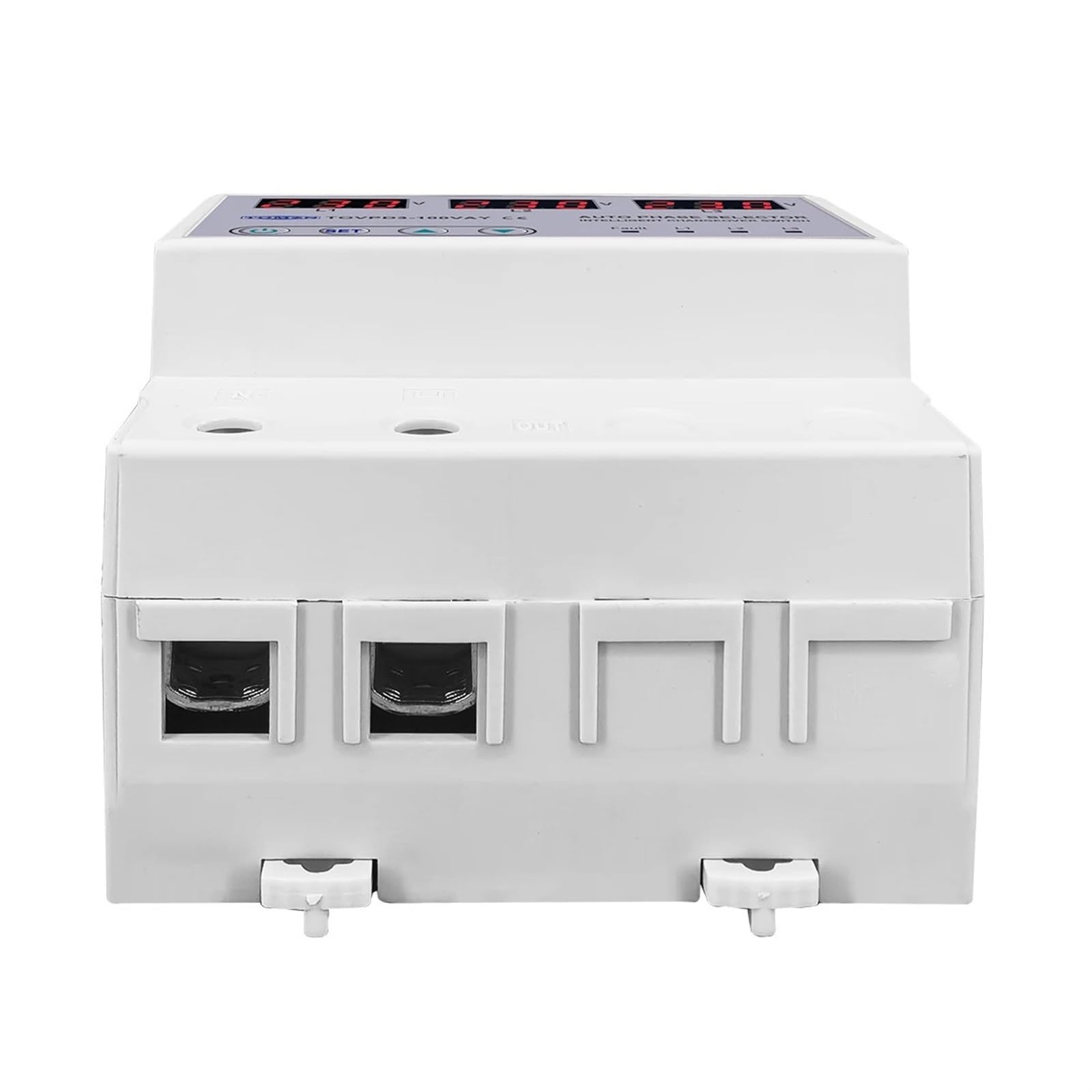 Voltmetro selettore di fase trifase 3P + N su guida Din 100A con protezione sovratensione e sottotensione regolabile Relè monitor Protector 1 pz