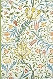 Notizbuch im William Morris Design 'Flora' – Mattes Cover, 100 Seiten, Liniert, Weißes Papier, Größe 6x9 Zoll (DIN A5) – Elegantes Kunstwerk für Ihre Notizen (German Edition)