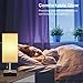 Seealle Small Nighstand Lamp, Brown Table Lamp with USB Charging Port, Pull Chain Lamp with Wood Base for Bedroom Living Room Study Room, Modern Brown Table Lamp for Nightstand