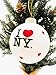Kurt Adler I Love NY Glass Ball Christmas Ornament