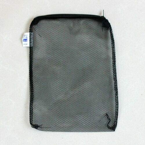 Wave Point 10 pcs 8" x 6" Aquarium Fish Tank Pond Filter Media Mesh Bags Zipper Reusable (Black, Coarse)
