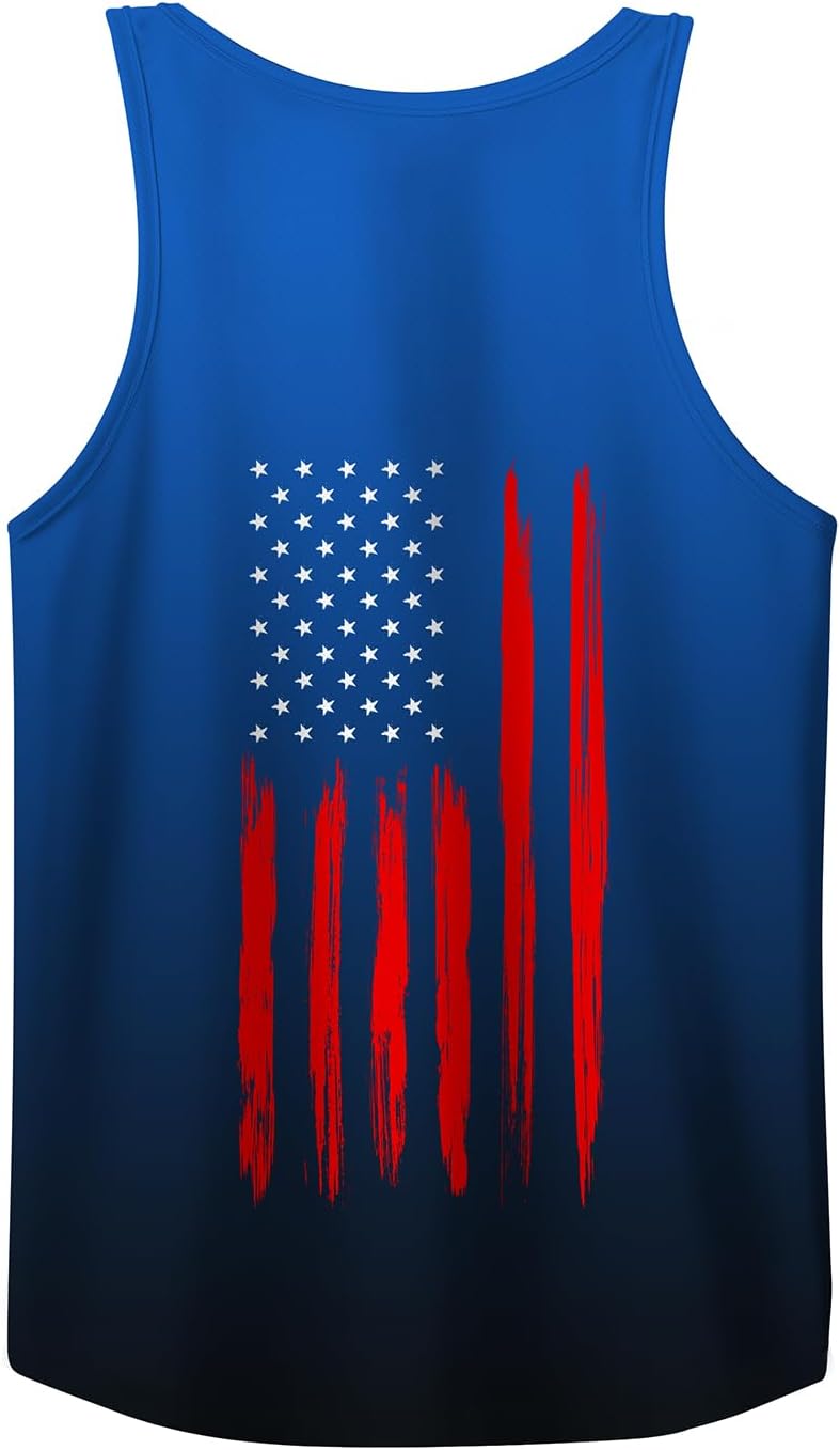 Tank Tops Men Graphic Mens Tank Top Summer Sleeveless Shirts for 4th of July Men’s Tank Tops Casual Beach
