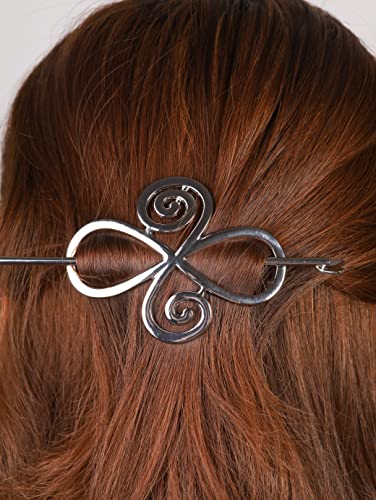 Haquil Viking Hair Accessories Antique Viking Celtic Knot Celtic Hairpins Clip Silver Hair Sticks Irish Hair Decor For Long Hair Jewelry #TOP6