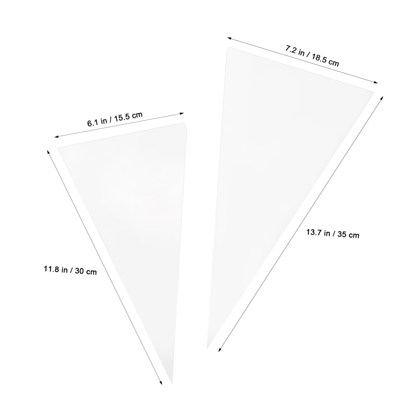 AUTSUPPL 200pcs Piping Bags for Cake Decorating Transparent Pastry Bags Various for Cookies and Essential Baking Supplies