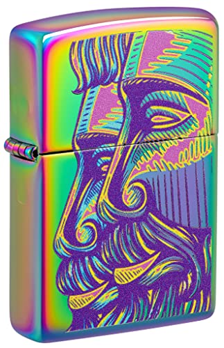 ZIPPO - Greek Psych Design - Colour Image Multi Colour - Refillable Windproof Refillable Lighter in Gift Box