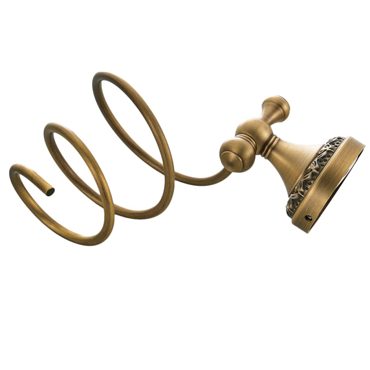 Soporte Cobre Pelo para Pared Secador Espiral en y Acero Inoxidable, Protección contra Arañazos, Adecuado para Baño y Peluquería