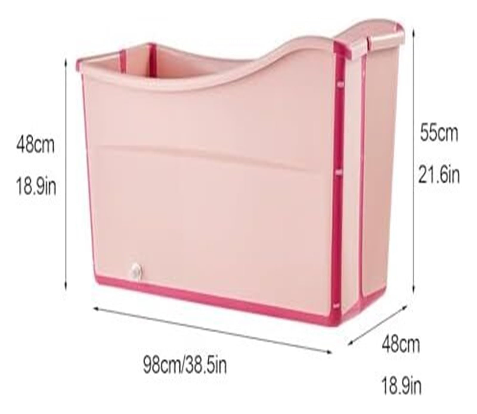 Składana wanna dla psa, basen zwierząt, przenośny, brodzik, wielofunkcyjna składana z otworem odpływowym(Pink)