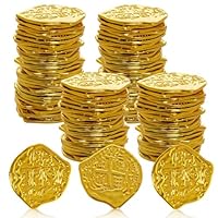 CXNXFD 100 Stück Goldmünzen Kinder Goldtaler Piratenmünze Piraten-Schatzmünzen,Römische Münzen Piratenschatz für Tischspiele Kinder,Piratenparty Mitgebsel,Schatzsuche Kindergeburtstag