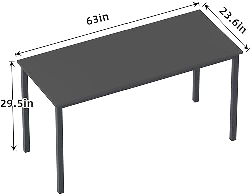 Miniatura 3 de sogesfurniture Escritorio de computadora de 63 pulgadas, escritorio de oficina de gran tamaño, escritorio de juegos con certificación BIFMA