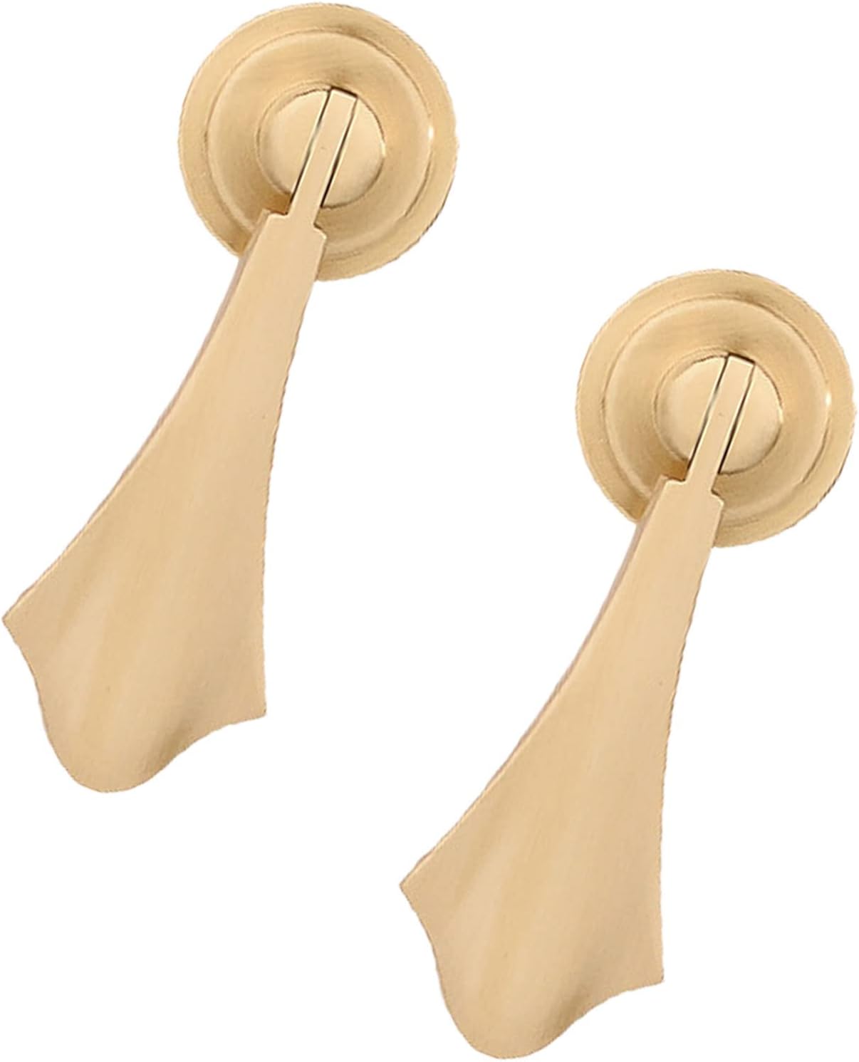 SANTOUSI Tulsa Mall 2Pcs Teardrop Pulls Handle Brass Furniture Pull