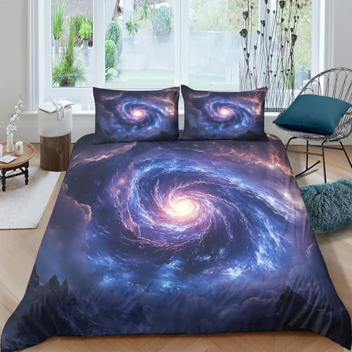 Vortex cosmique 3d imprimé drap de couette haute fidélité visuelle en microfibre - 4