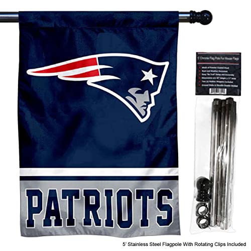 Drapeau Patriots WinCraft support mural extérieur mât de 1,5 m pour pavillon