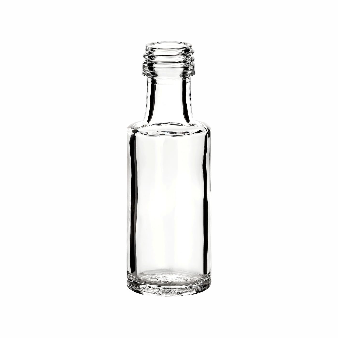 gouveo Dorica Glazen flessen, 20 ml, met schroefsluiting, zilverkleurig, mini-fles, 0,02 l, om te vullen, glazen flesjes voor likeur, jenever, olie of om te knutselen (DFT020S