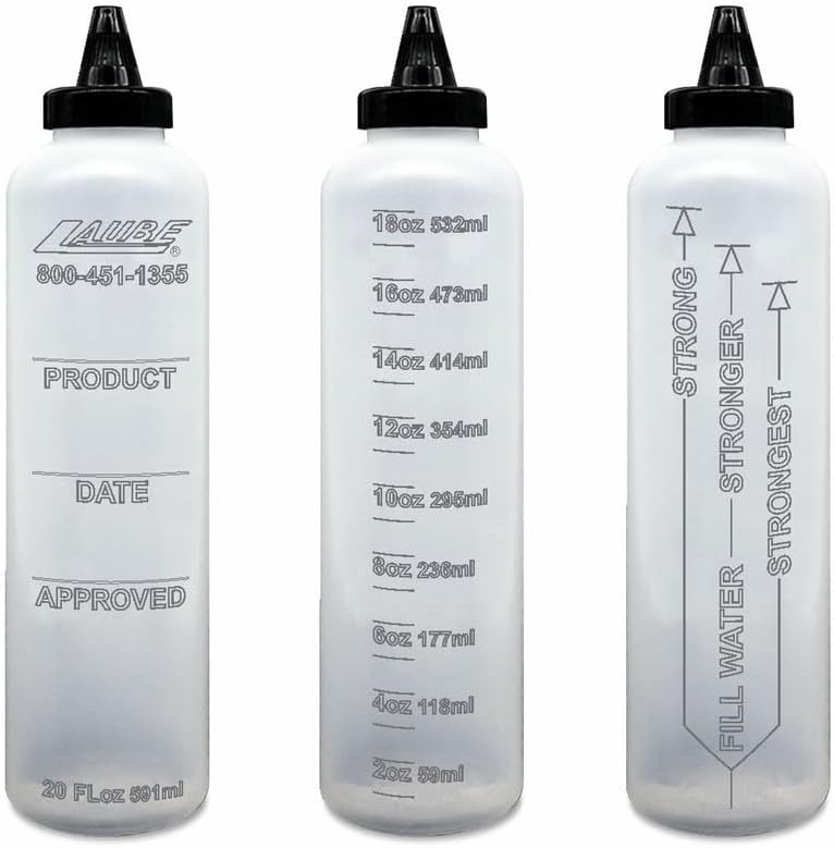 Laube - Measure & Mixing 20oz Bottle EZ Squeeze (30 Pack)