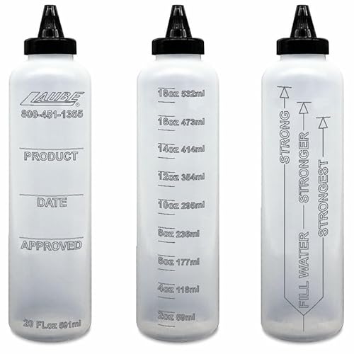 Laube - Measure & Mixing 20oz Bottle EZ Squeeze (2 Pack)