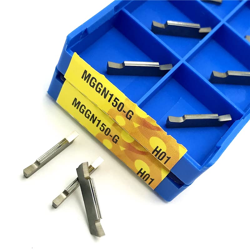 Tool Part for MGGN200 Aluminum Insert External Grooving External Turning Tool CNC Cutting Tools MGGN 200 Insert - (Angle: MGGN200-G H01 / Shank Diameter: 10PCS)