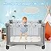 Jelumonpe Pack and Play Mattress 38"x26"x1.5",Trifold Portable Pack n Play Mattresses with Carry Bag，Waterproof Playpen Crib Mattress with Soft Breathable and Washable Cover for Baby Toddler/Animal