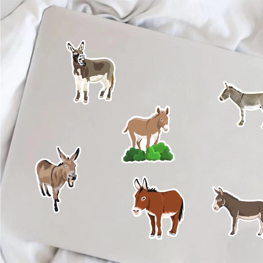 50Pcs Donkey Stickers Waterproof Vinyl Decals image 5