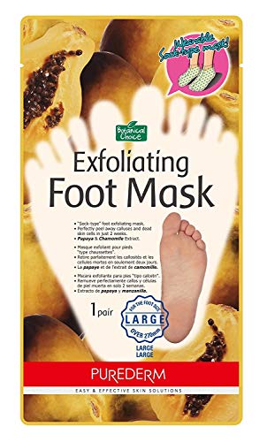 EXFOLIATING LARGE FOOT MASK PAPAYA & CHAMOMILE EXTRACT - 1 pair 
