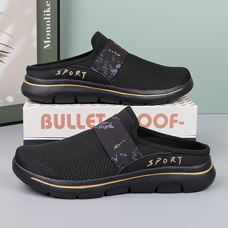 Breathable And Comfortable Men's Casual Slippers - Featuring a Mesh Upper, Breathable Insole, And Lightweight Sole, These Slip-On Shoes Are Suitable for Both Indoor And Outdoor Use