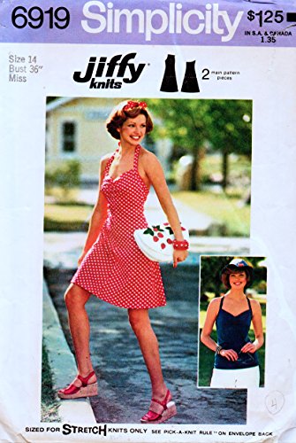 Patron de couture Simplicity 6919 Jiffy pour robe courte dos nu - 2