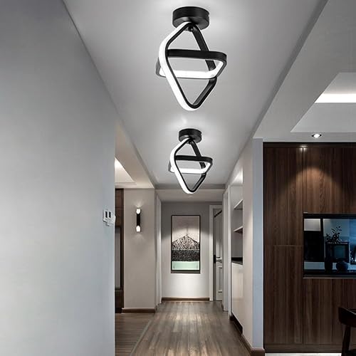 Miniatura 9 de Lámpara LED de techo, lámpara cuadrada negra de 22 W, 3000 K-6000 K, lámpara de techo opcional de montaje empotrado, moderna para sala de estar,