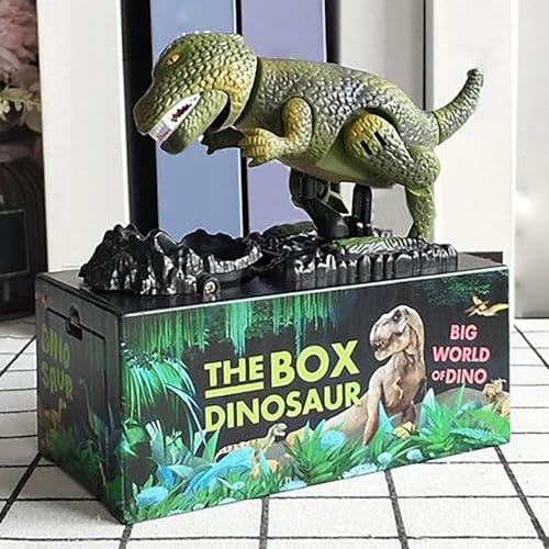 Figurine dinosaure coffre-fort pour argent : cadeau idéal de Noël et anniversaire - 8