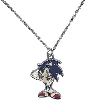 TCB Creations Classic Blue Hedgehog Thumbs Up Character Figure Charm Pendant Necklace