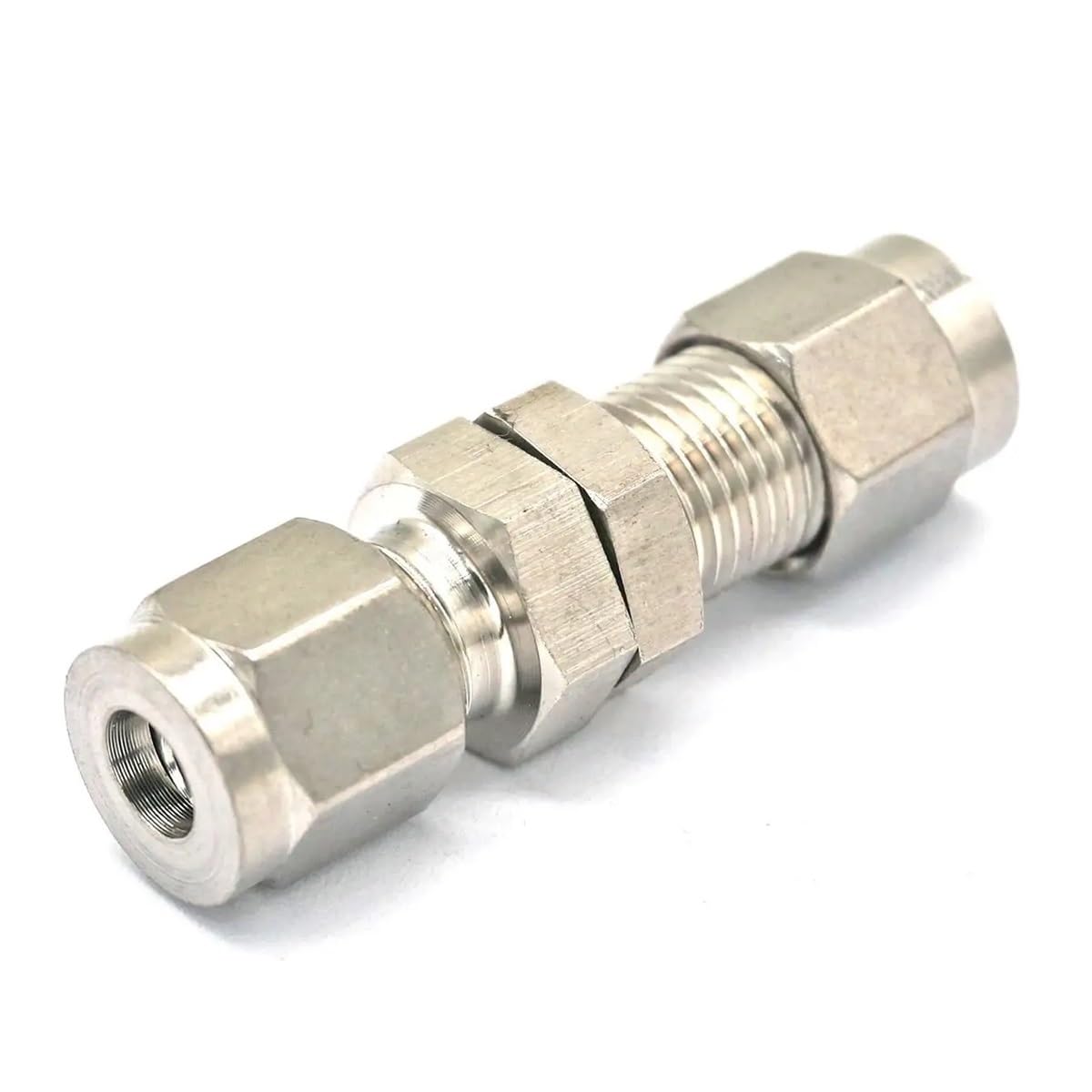 Rvblrdse One Color Fit Tube 1/4" Bulkhead 304 Stainless Steel Ferrule Pneumatic Air Compression Pipe Fitting