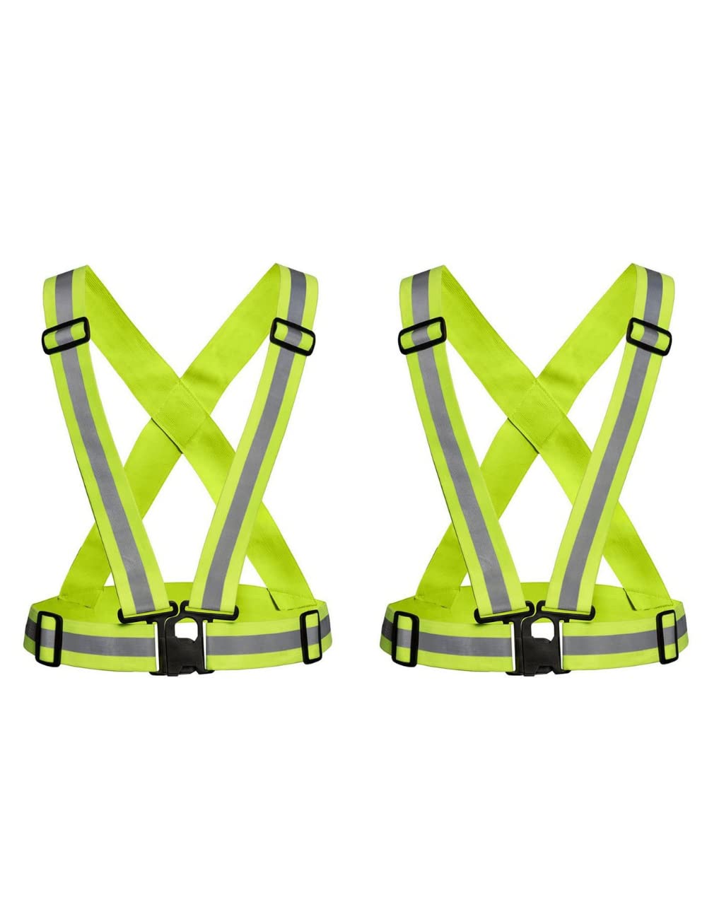 Safety Reflective Vest Belt Jacket, Night Cycling Reflector Strips Cross Belt Stripes Adjustable -Green Color Pack Of 2 (B0B2WRMP5C) Amazon Price History, Amazon Price Tracker