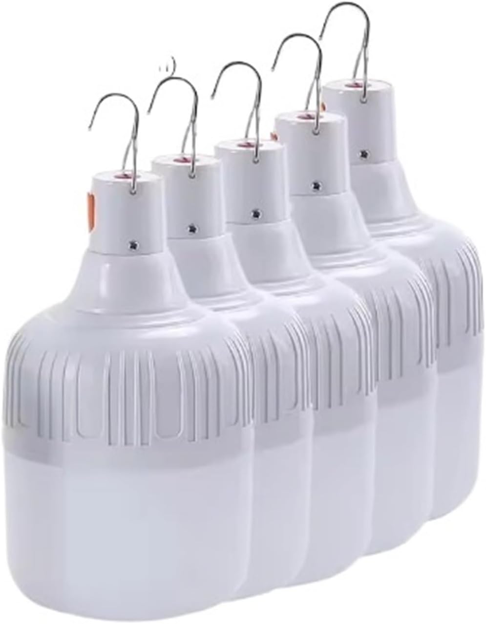 USB Rechargeable LED Camping Light Portable Waterproof Outdoor Tent Light Hook Dimmable Emergency Night Light(5pcs)