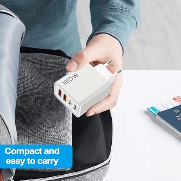 Адаптер | Быстрая зарядка | Адаптер USB тип C 120 Вт для кухни, путешествий, дома, ванной, мужчин и компьютера