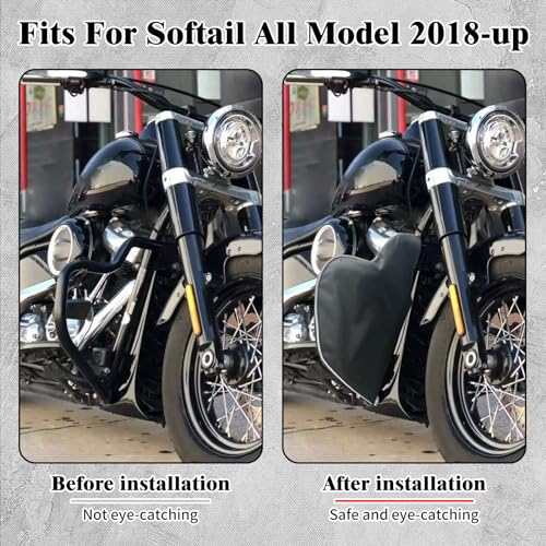 Soft Lowers Chaps Cubiertas para Protectores de Motor para Softail 2018 en adelante | Calentadores de Piernas de Nylon, Cubiertas para Barras de Choque, para Fat Boy FLFBS 114 FLFB 107 Slim FLSL Standard FXST Street Bob Breakout miniatura 3