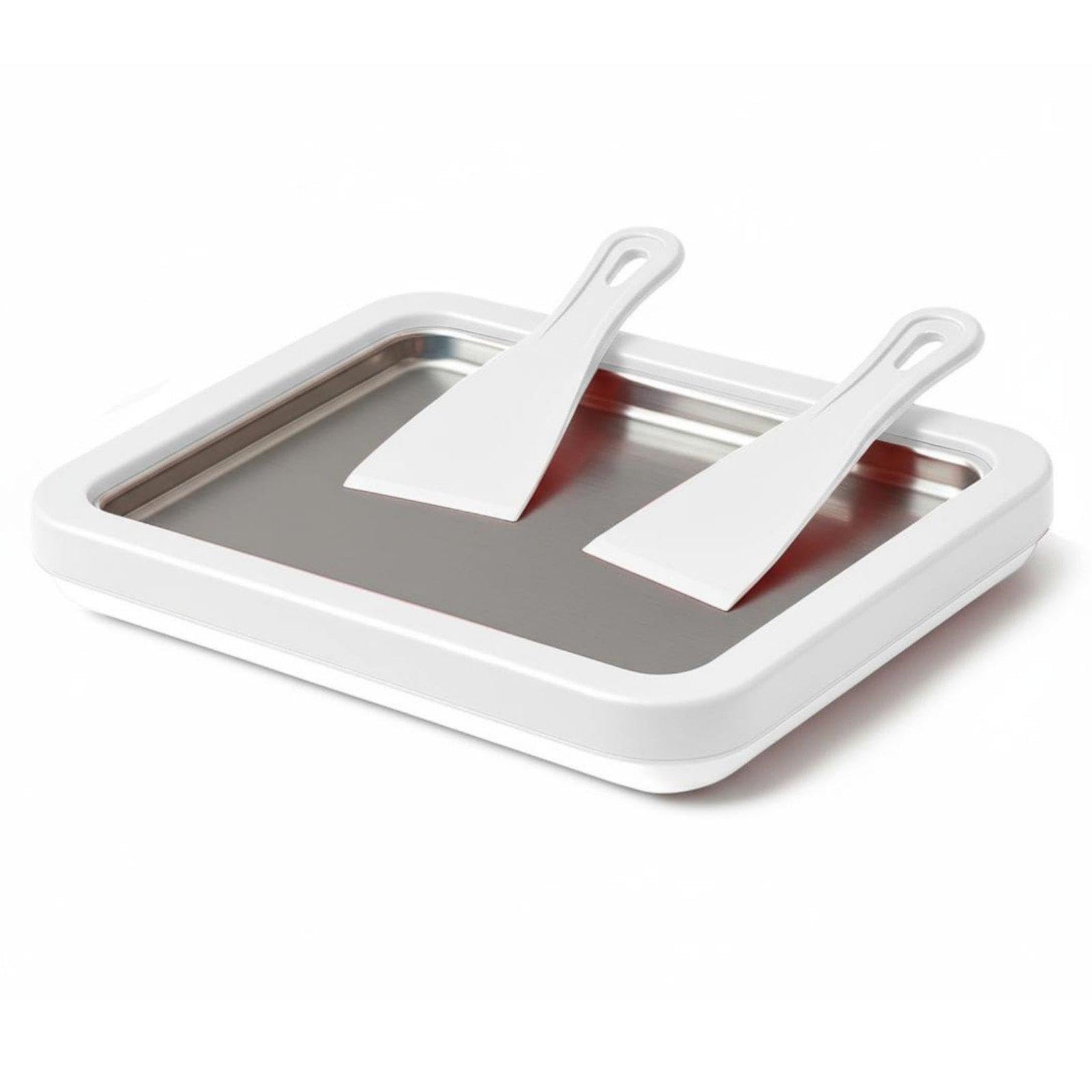 Cold Dessert Pan Chilled Yogurt Plate Chilled Dessert R | Cold Dessert Pan Chilled Yogurt Plate Rolls Maker for Families Summer Activities Parties White Unknown-image-49